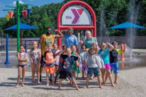 A group of kids enjoying themselves at a water park in Central Massachusetts